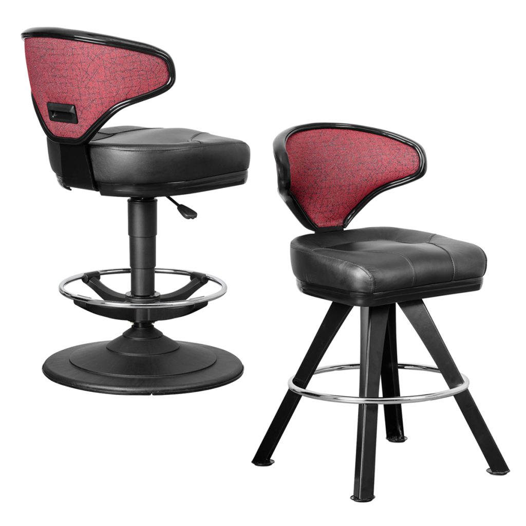 Venus casino gaming stool for table games and slot machines